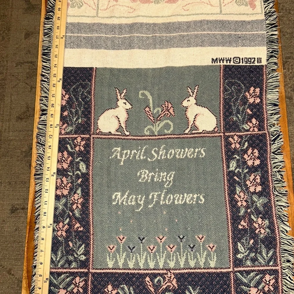 90s Spring Woven Throw Tapestry
